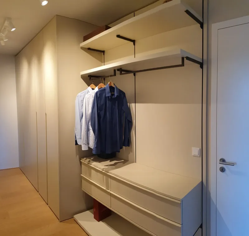 Wardrobe as room divider