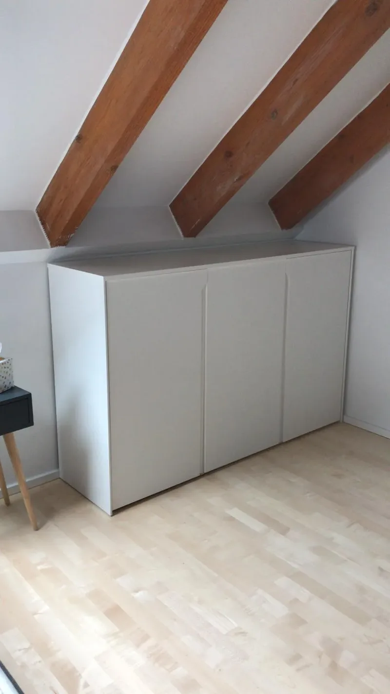 Sideboard - Munich, Germany - RAL9003 lacquered mate with integrated handles