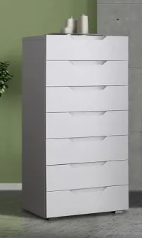 Design 7-drawer chest of drawer with integrated handles