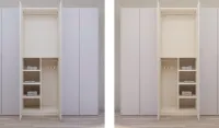 Interior dividing panel with 3 shelves